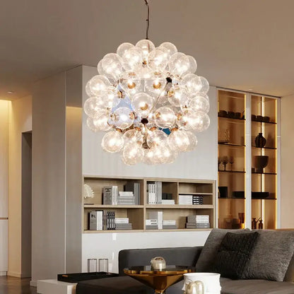 Modern glass bubble led hanging lamp for living room