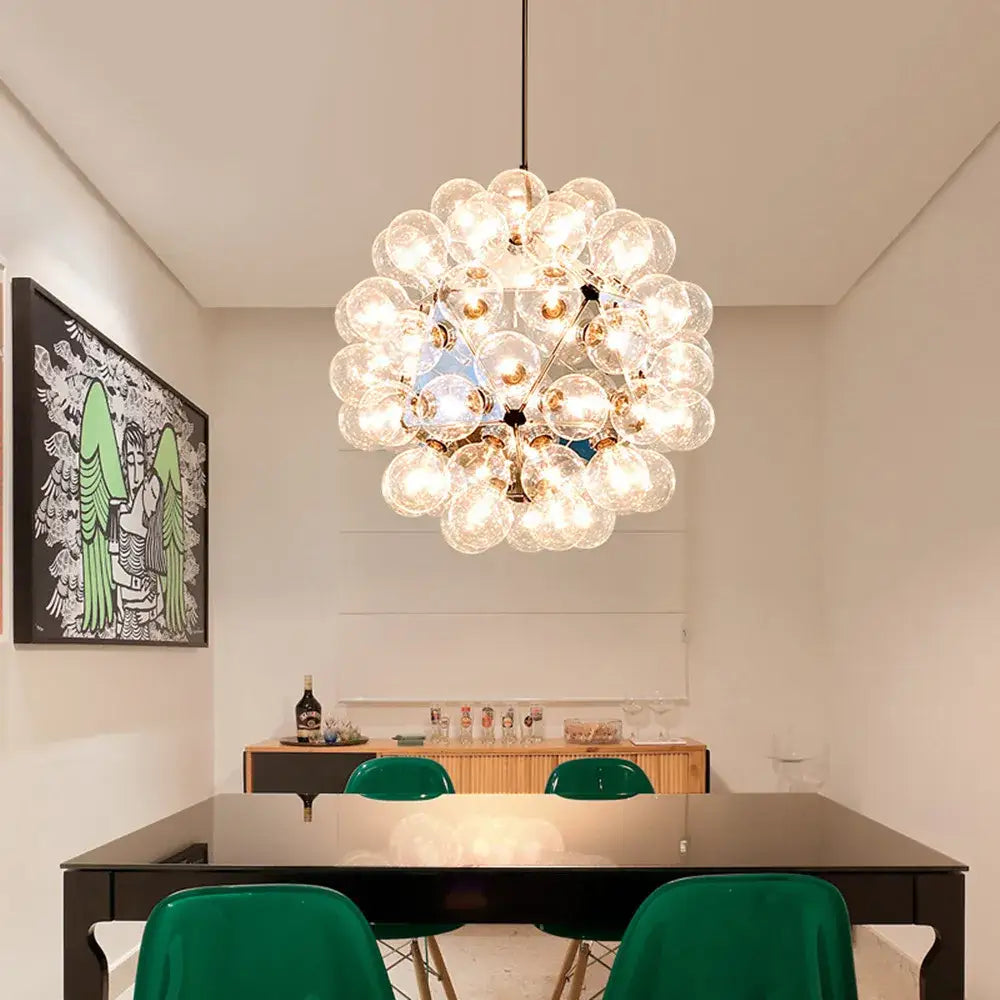 Modern glass bubble led hanging lamp for living room