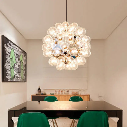 Modern glass bubble led hanging lamp for living room