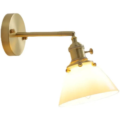 Modern glass copper led wall lights for bedroom reading