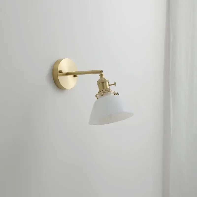 Modern glass copper led wall lights for bedroom reading