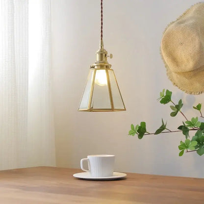 Modern glass copper pendant light for dining room kitchen island