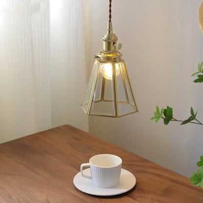 Modern glass copper pendant light for dining room kitchen island