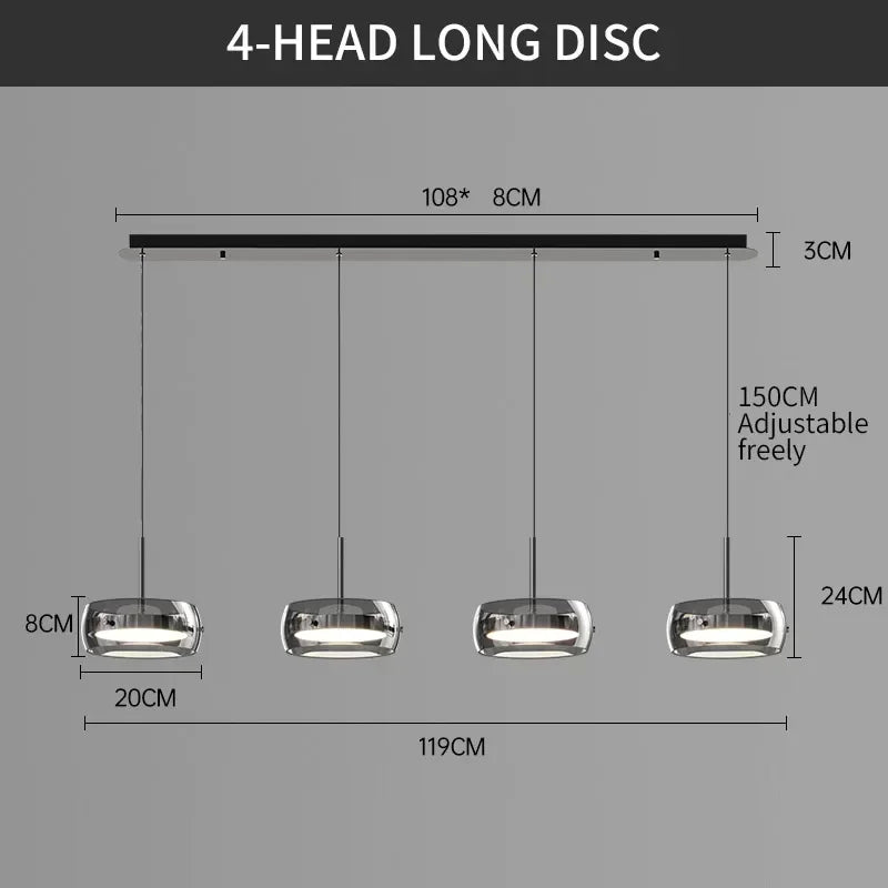 DecorBites™ Modern Glass Dining Table Pendant Light