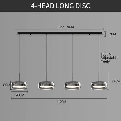 DecorBites™ Modern Glass Dining Table Pendant Light