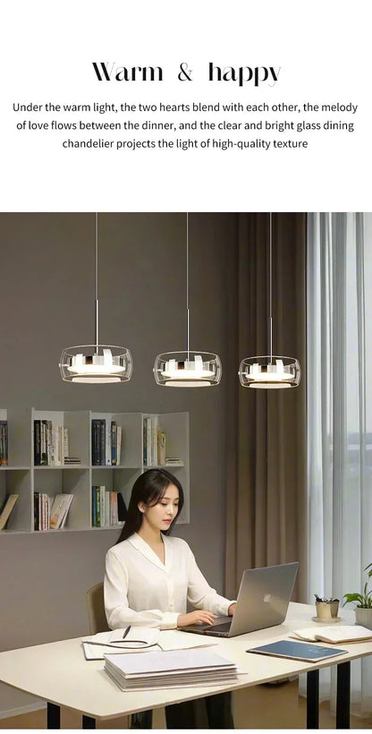 DecorBites™ Modern Glass Dining Table Pendant Light