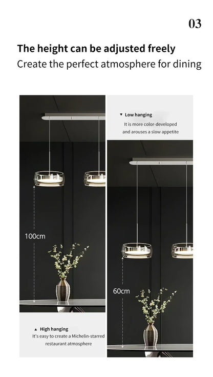 DecorBites™ Modern Glass Dining Table Pendant Light