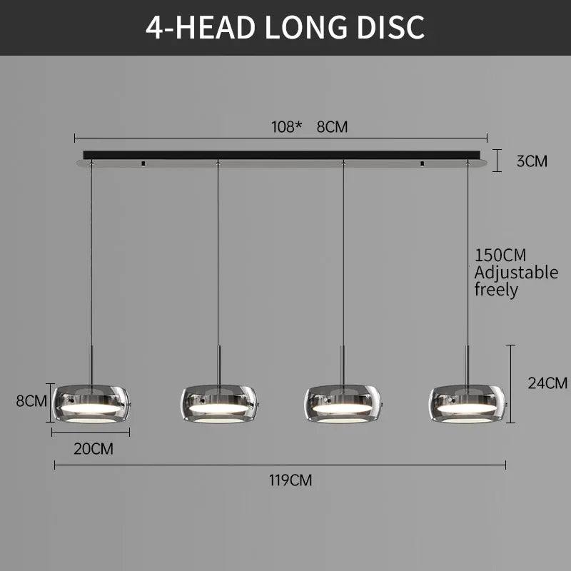 DecorBites™ Modern Glass Dining Table Pendant Light