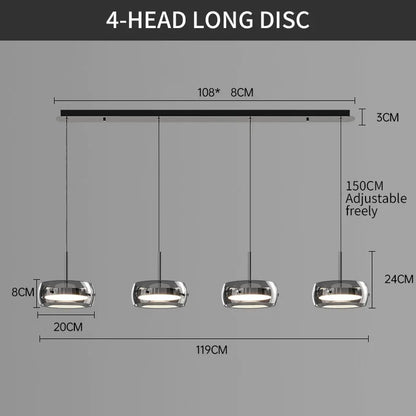 DecorBites™ Modern Glass Dining Table Pendant Light