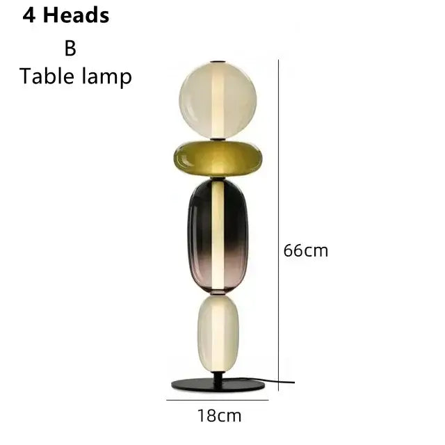 Modern glass floor lamp set of 3 – living room led table light