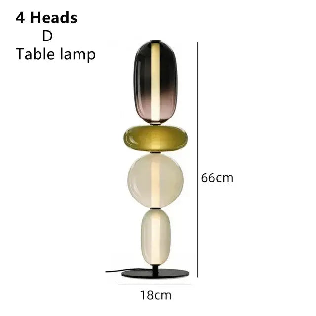Modern glass floor lamp set of 3 – living room led table light