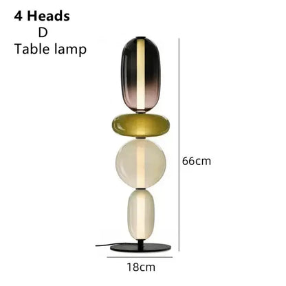 Modern glass floor lamp set of 3 – living room led table light