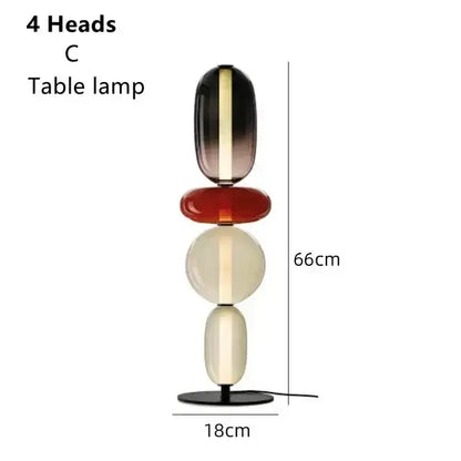 Modern glass floor lamp set of 3 – living room led table light