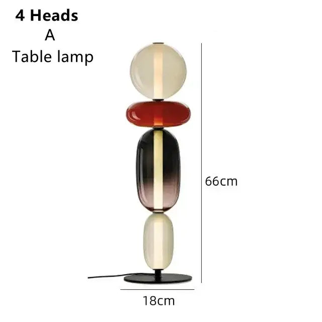 Modern glass floor lamp set of 3 – living room led table light