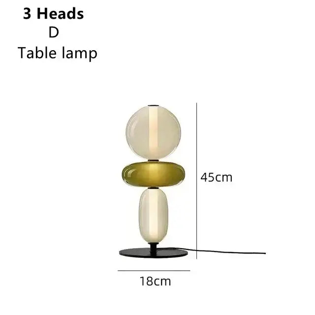 Modern glass floor lamp set of 3 – living room led table light