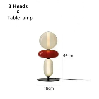 Modern glass floor lamp set of 3 – living room led table light