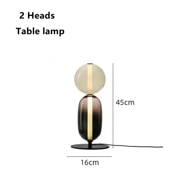 Modern glass floor lamp set of 3 – living room led table light
