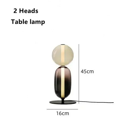 Modern glass floor lamp set of 3 – living room led table light