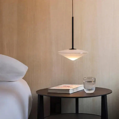 Modern glass flying saucer chandelier living room pendant light