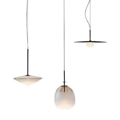 Modern glass flying saucer chandelier living room pendant light