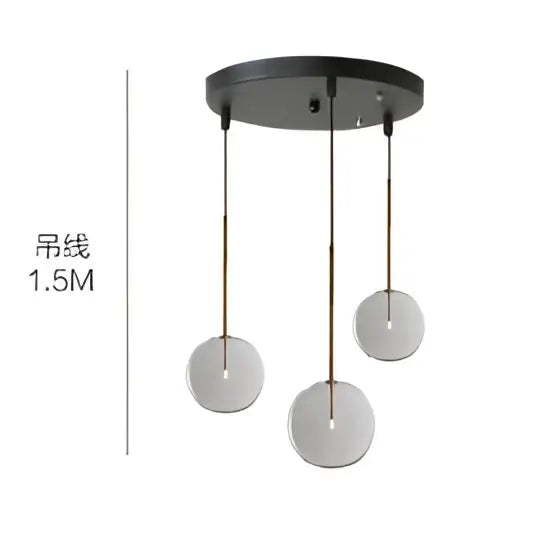 Modern glass globe chrome pendant light dining room hanging lamp