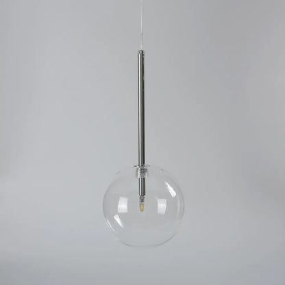 Modern glass globe chrome pendant light dining room hanging lamp