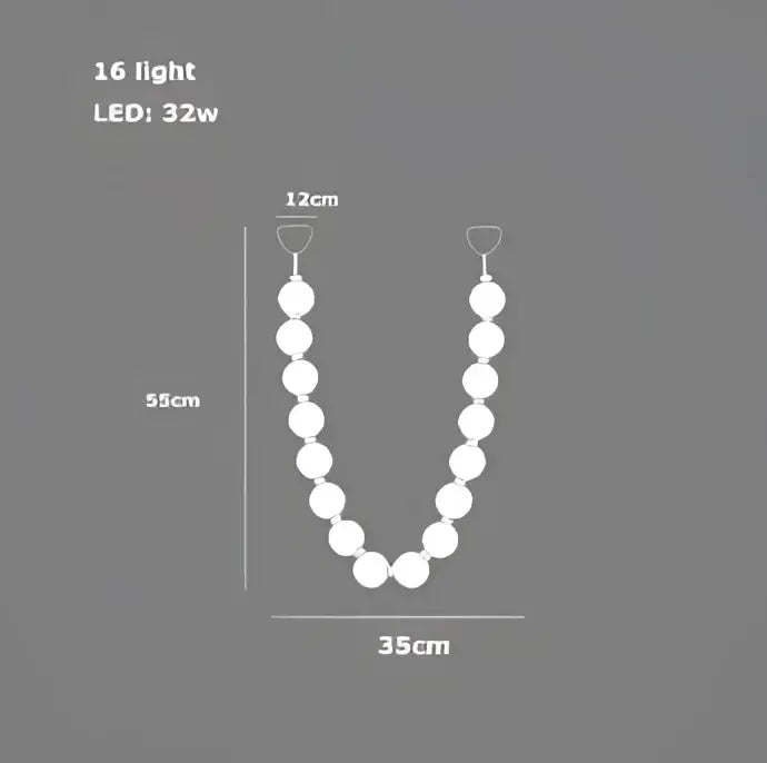 Modern glass gold pendant light living room bubble necklace