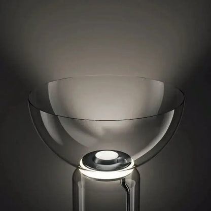 Modern glass led floor lamp for living room with glowing rings