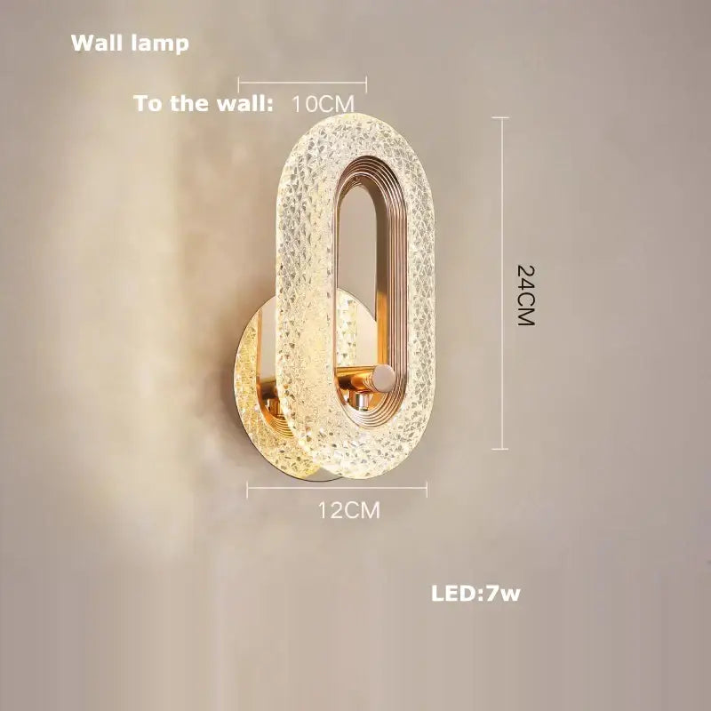 Modern glass orb crystal magic ring pendant light living room