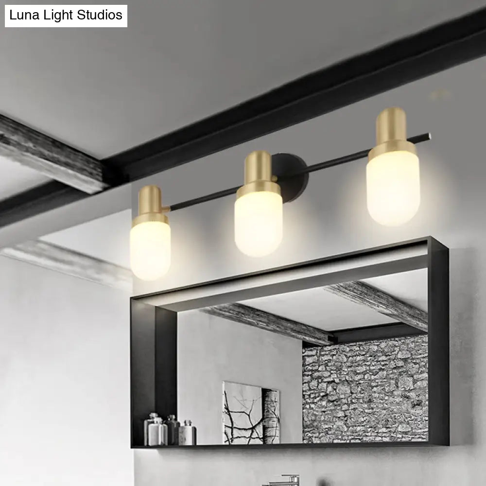 DecorBites™ Modern Glass Sconce Light - Wall Mount 1/2/3 Lights with Black Arm and Backplate