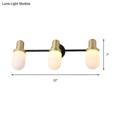 DecorBites™ Modern Glass Sconce Light - Wall Mount 1/2/3 Lights with Black Arm and Backplate