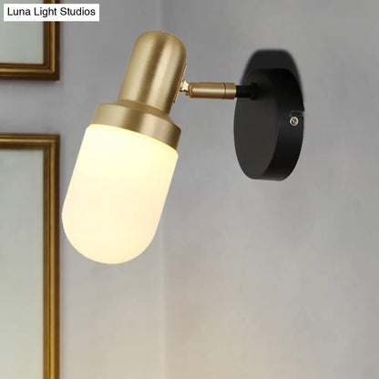 DecorBites™ Modern Glass Sconce Light - Wall Mount 1/2/3 Lights with Black Arm and Backplate
