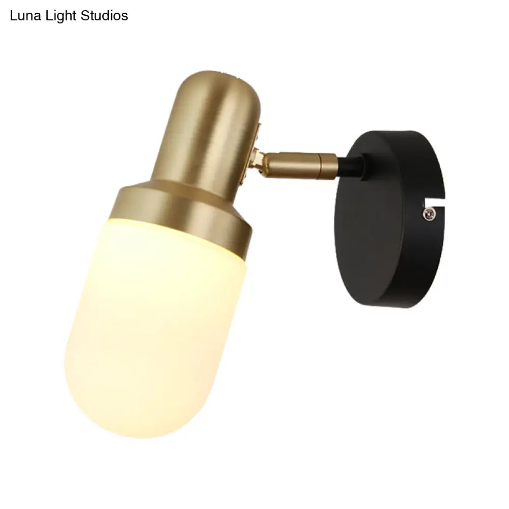 DecorBites™ Modern Glass Sconce Light - Wall Mount 1/2/3 Lights with Black Arm and Backplate