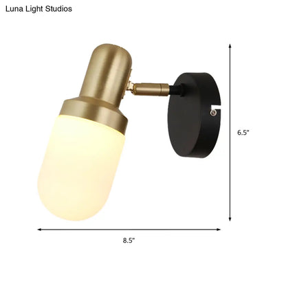 DecorBites™ Modern Glass Sconce Light - Wall Mount 1/2/3 Lights with Black Arm and Backplate