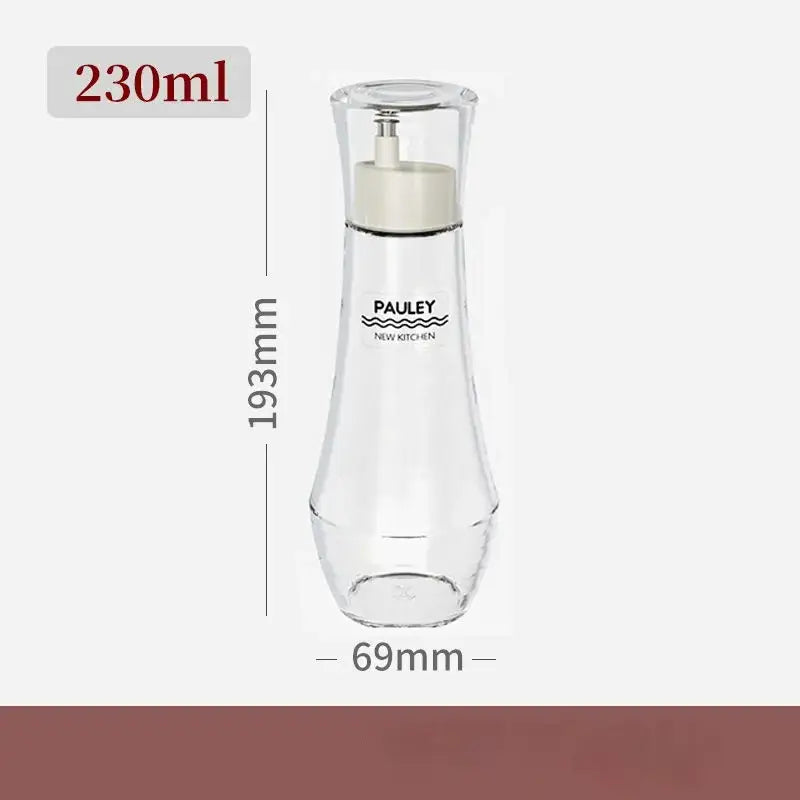 Modern glass seasoning bottle set with pump – kitchen oil dispenser