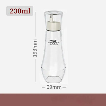 Modern glass seasoning bottle set with pump – kitchen oil dispenser