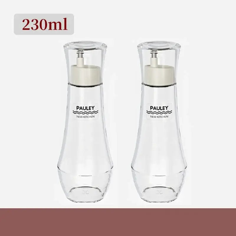 Modern glass seasoning bottle set with pump – kitchen oil dispenser