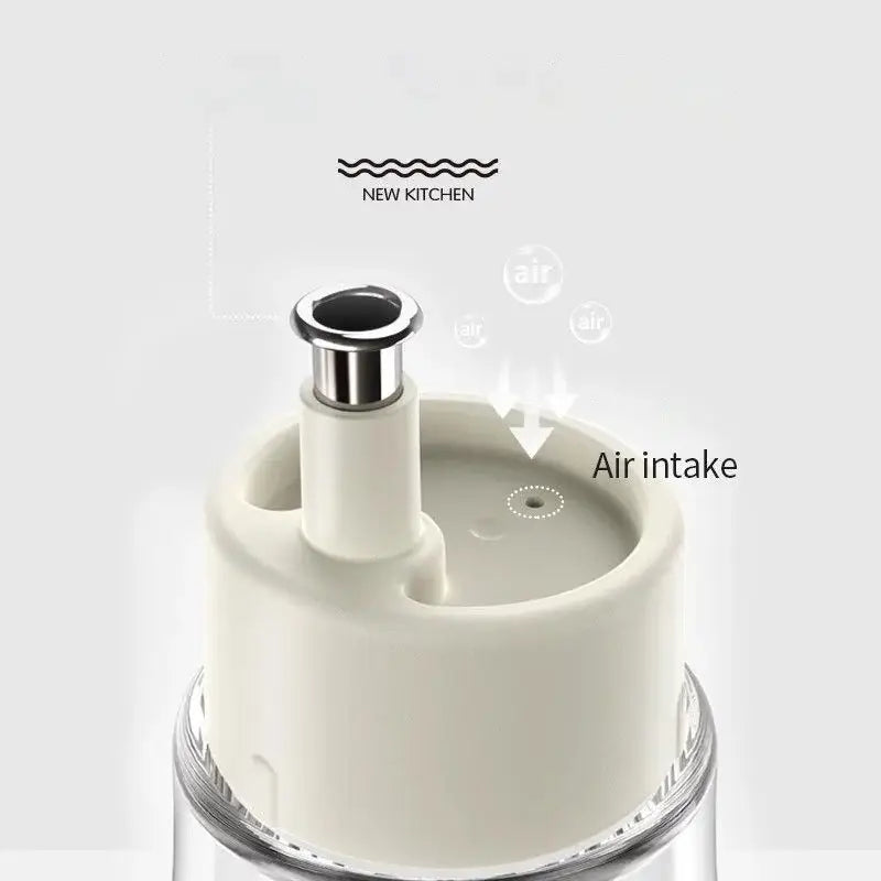 Modern glass seasoning bottle set with pump – kitchen oil dispenser