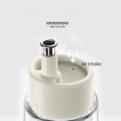 Modern glass seasoning bottle set with pump – kitchen oil dispenser
