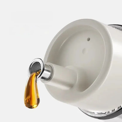 Modern glass seasoning bottle set with pump – kitchen oil dispenser