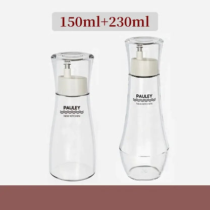 Modern glass seasoning bottle set with pump – kitchen oil dispenser