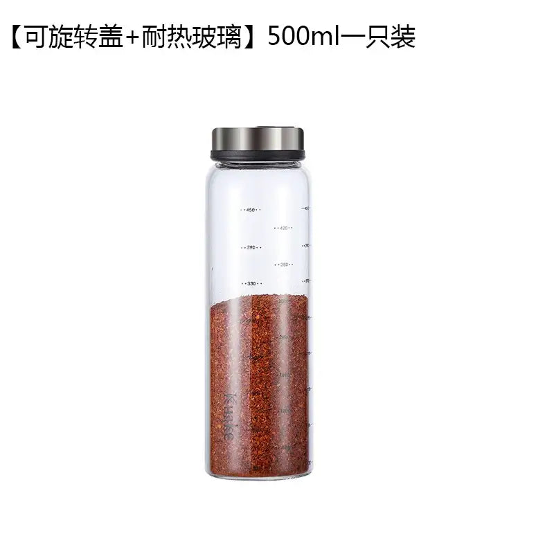 Modern glass seasoning spice shaker salt pepper bottle kitchen storage
