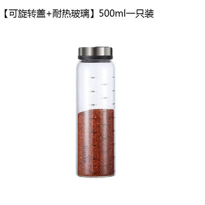 Modern glass seasoning spice shaker salt pepper bottle kitchen storage
