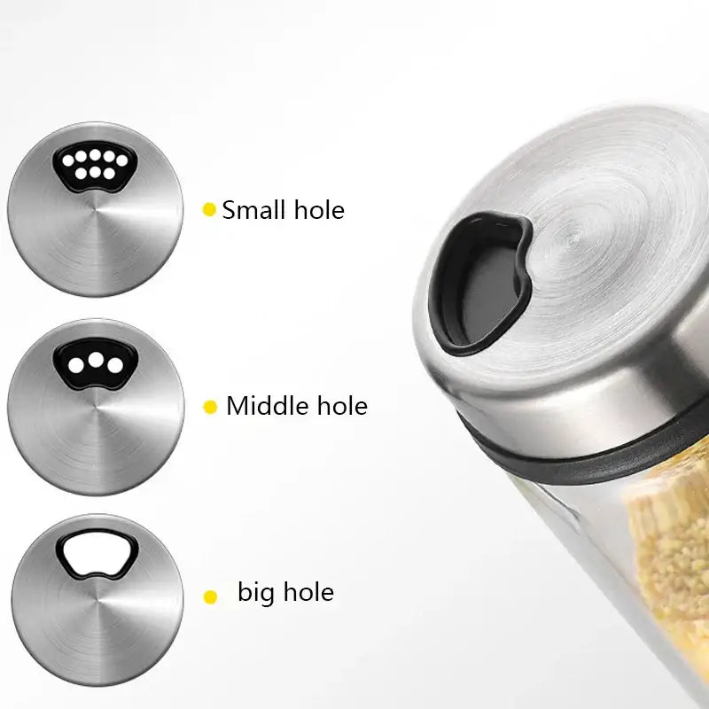 Modern glass seasoning spice shaker salt pepper bottle kitchen storage