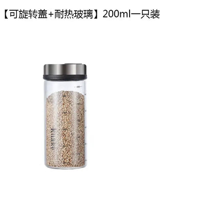 Modern glass seasoning spice shaker salt pepper bottle kitchen storage