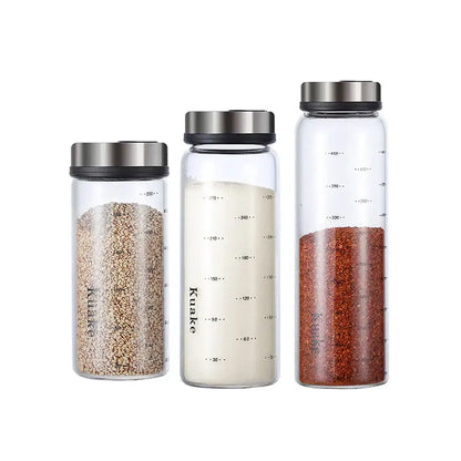 Modern glass seasoning spice shaker salt pepper bottle kitchen storage