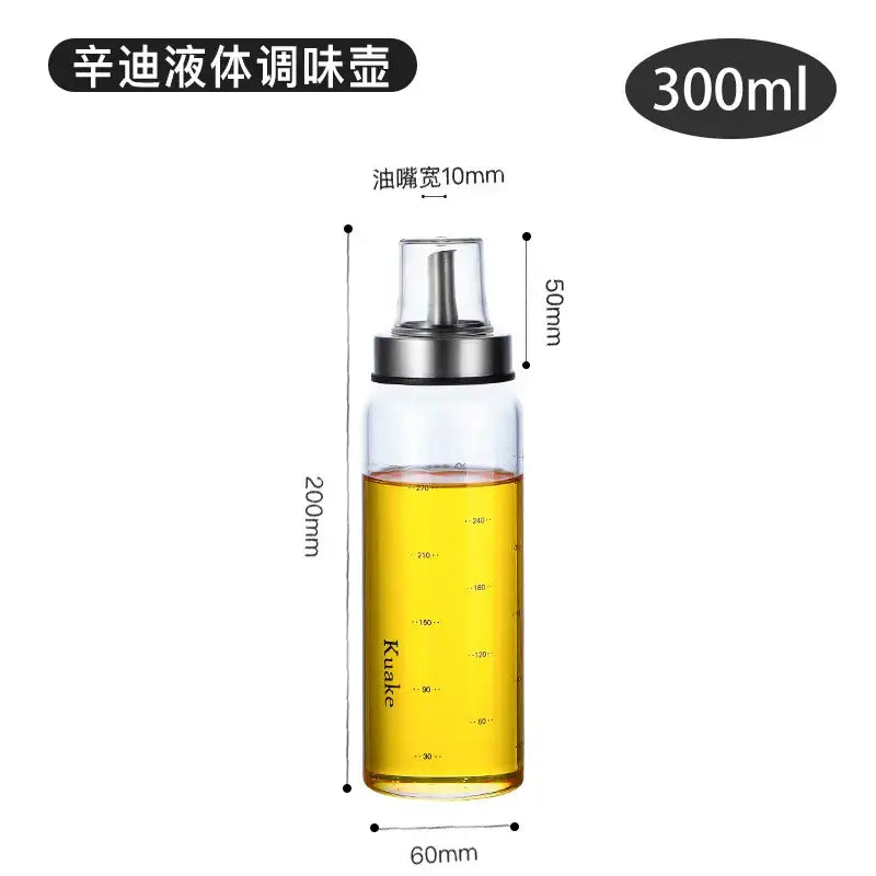 Modern glass seasoning storage bottle set for kitchen organization