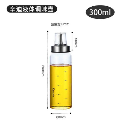 Modern glass seasoning storage bottle set for kitchen organization