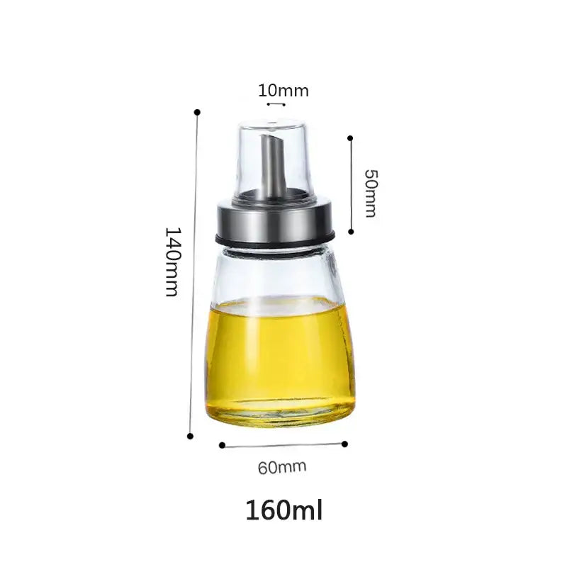 Modern glass seasoning storage bottle set for kitchen organization