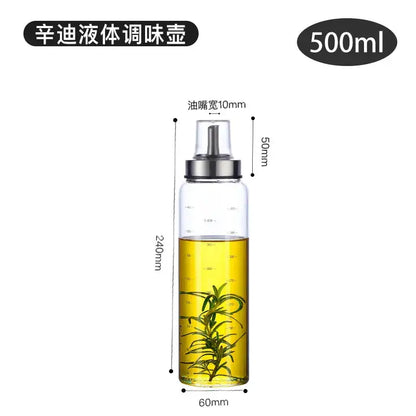 Modern glass seasoning storage bottle set for kitchen organization